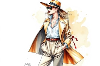 draw a fashion illustration or sketch