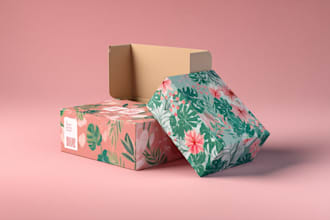 create a custom can label design and a packaging box