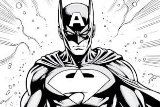 draw you dc or marvel style comic book and superhero