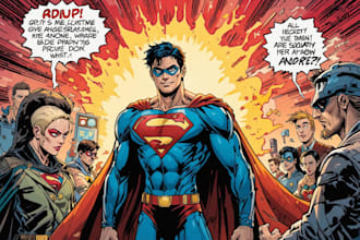 superhero comic page superhero character for comics