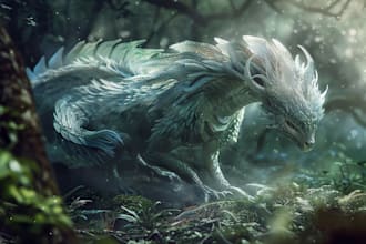 concept art for dragons and monsters