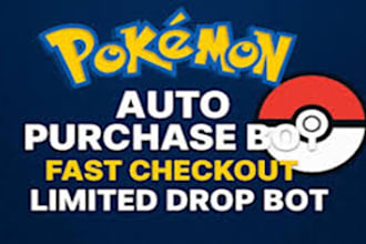 develop automation bot, vinted bot, scalping bot, buying bot, pokemon bot