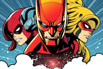 make a comic superhero pop art or marvel style