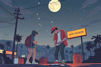 draw cyberpunk, lofi or streetwear anime illustrations