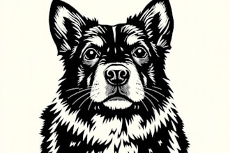 create awesome linocut illustration for your brand