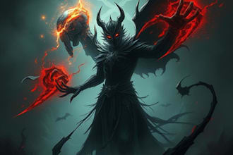 create dark art illustration