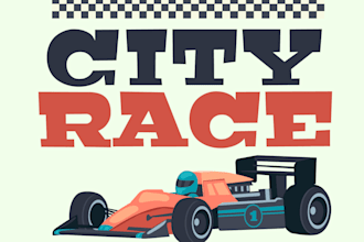 design a modern racing logo