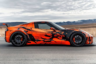 do amazing car wrap, decal, vinyl with vector illustration
