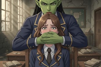 generate ai illustrations of monster girls in anime style