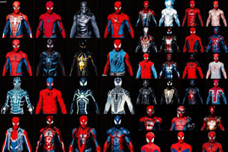design your own custom spiderman suit spider sona  3d model