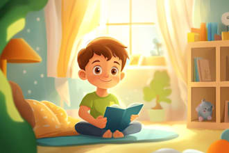 design children story book illustration