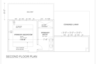 make detailed 2d architectural drawings and cad floor plans