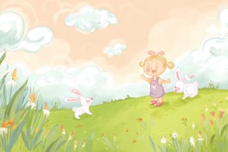 illustrate heartwarming bedtime stories for children