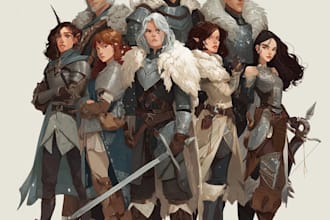 do a fantasy character art and fantasy unique style