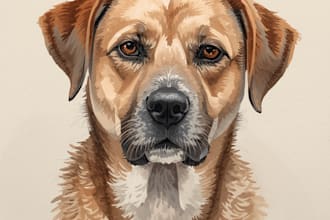 create a custom watercolor pet portrait