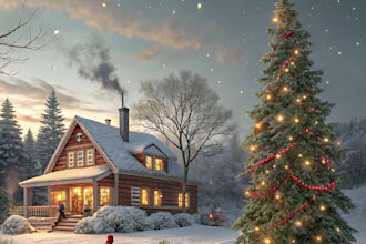 do christmas theme watercolor illustration