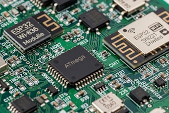 do pcb design, microcontroller for arduino, atmega, pi firmware, esp 32 esp8266