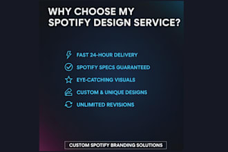 design a professional spotify banner and canvas for your artist profile