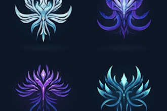 design a fantasy logo designer anime, fantasy