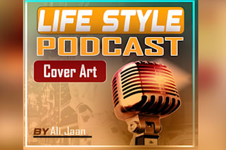 make stunning podcast cover art podcast artwork for spotify and apple podcast