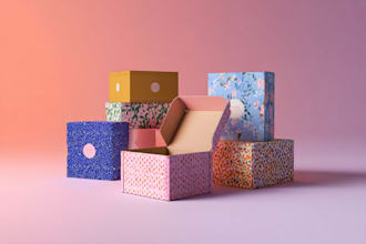 do box design, mailer subscription box design and mockup