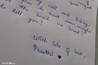 write handwritten customized letters for your loved ones