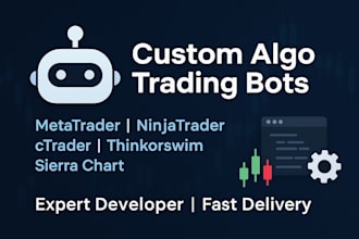 develop optimize profitable algorithmic trading bots for mql ninjatrader ctrader