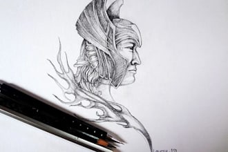draw a realistic pencil portrait from your photo, sketch hand drawn and detailed