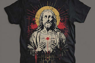 design modern christian tshirt design for print on demand faith based gift store