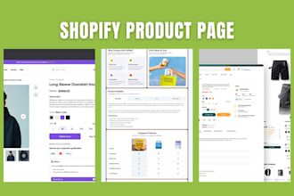 design one product store and shopify landing page  by pagefly, gempages
