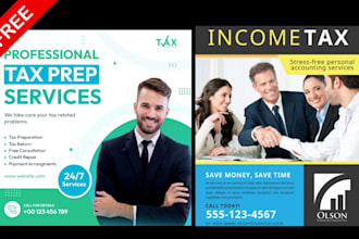 realistic dl flyer, tax, financial flyer and brochure