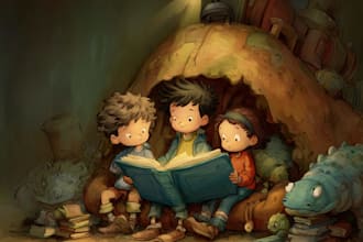 children story book illustration children story book