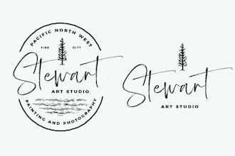 design custom photography watermark signature logo