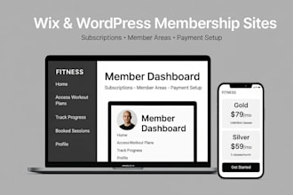 build a high converting wix or wordpress membership and subscription site