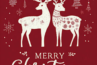design a christmas card, holiday party invitation
