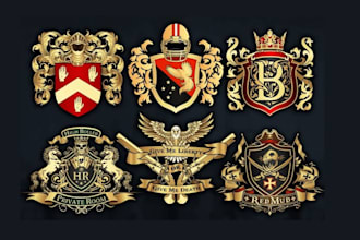 design luxury heraldic, coat of arms logo