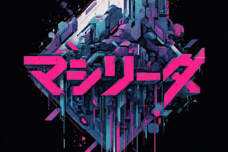 design futuristic cyberpunk logo or typography