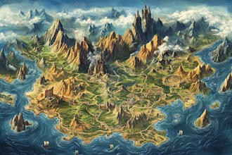 do fantasy map illustration for map