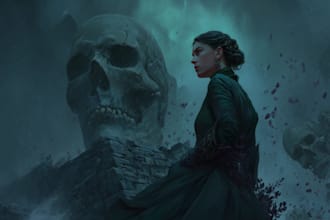 draw stunning fantasy book cover art book design, e book cover design