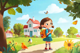 design customized book illustrations for you