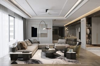 do design a modern 3d living room