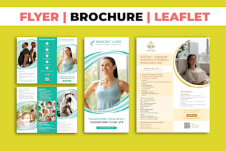 weight loss wellness beauty clinic med spa massage flyer brochure poster design