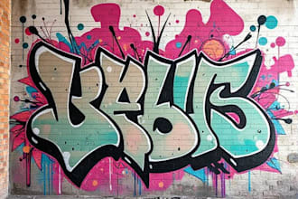 create custom graffiti art designs murals and wall arts