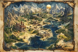 draw a custom fantasy map