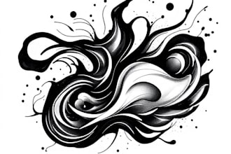 custom an abstract black tattoo design