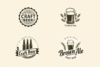 design different brewing beer logo