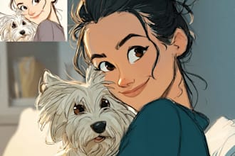 make a unique disney pet portrait
