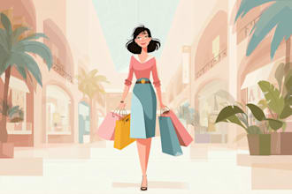 create cartoon background illustration