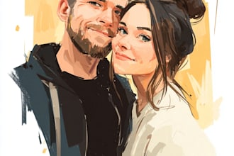 personalized couple portrait a gift to remember