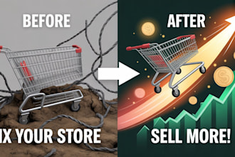 optimize your shopify store speed, SEO, UI, UX and prduct ranking